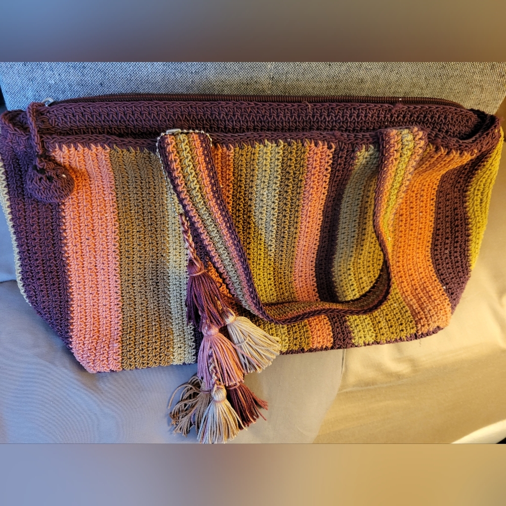 Boho macrame purse